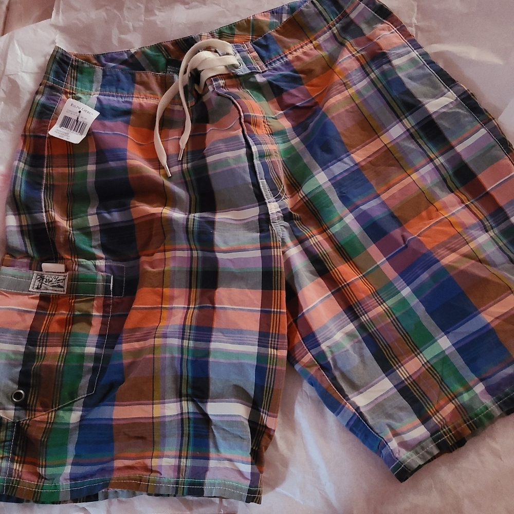 Ralph Lauren Polo swim truncks.